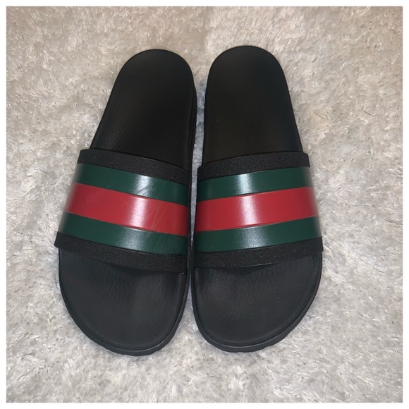 gucci black trek slides